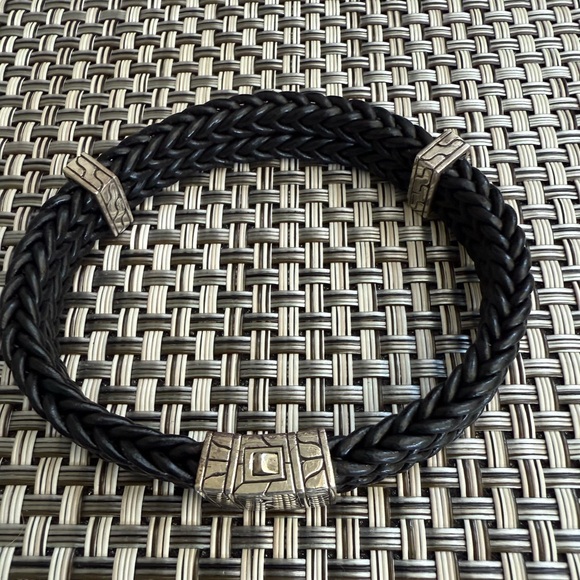 Men's John Hardy Black and Silver Braided Bracelet